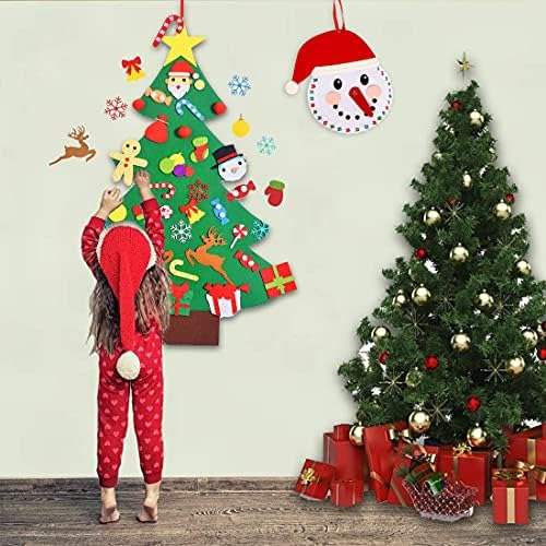 Max Fun Diy Juego De Árbol De Navidad De Fieltro Con Adornos