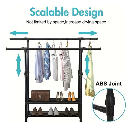 Un Conjunto De Perchas De Doble Poste Para Colgar Ropa, Esta