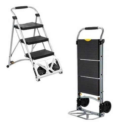 Imagen 4 de 9 de Carro De Carga Plegable Y Escalera Ladder Cart - Ogus