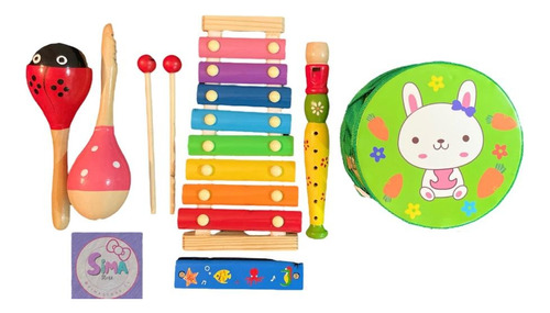 Set De 6 Instrumentos Musicales Aprendizaje Niños