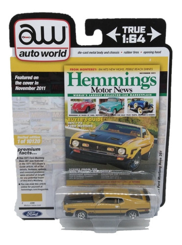 Auto World Hemmings 1971 Ford Mustang Boss 351 1:64