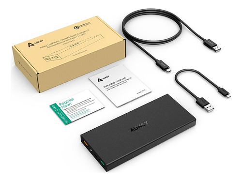 Batería Portátil Dual Aukey Pb-y2 16000mah Quick Charge 2.0