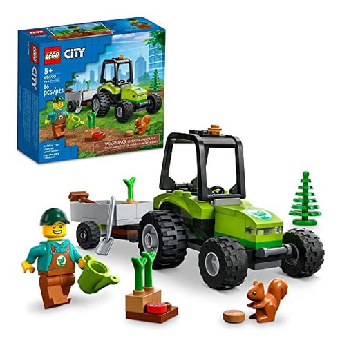 Lego City Park Tractor 60390, Juguete Con Remolque Para Niño