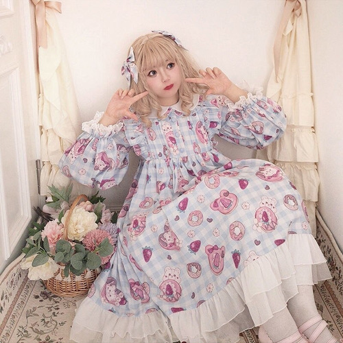 Historia De Berry Bear. Vestido Lolita Lolita Op Rosa Kawaii