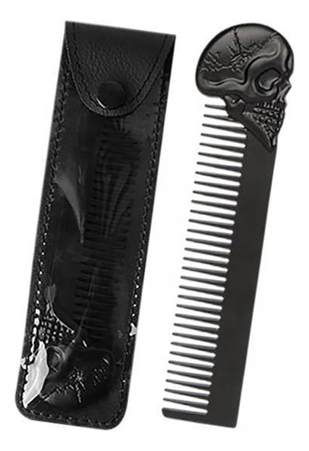 4 Cool Beard Comb Para Hombres Dientes Finos Head Negro