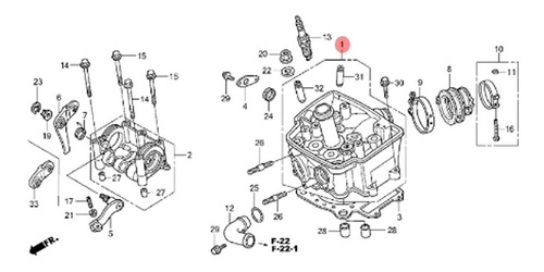 Imagen 2 de 10 de Junta Tapa Cilindro Honda Crf Trx 450 Años 2007-2008