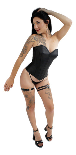 Corset Overbust Sobrebusto Cuero Gotico Rock Co1.0-3