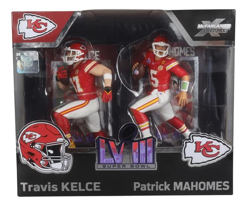Figuras Kansas City Patrick Mahomes & Travis Kelce Mcfarlane