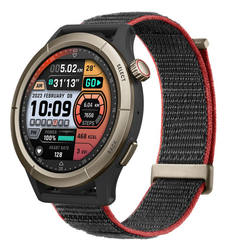 Relogio Smartwatch Amazfit Cheetah Pro Modelo A2292 Cor Da Caixa Run Track Preto (moldura Em Liga De Titânio)