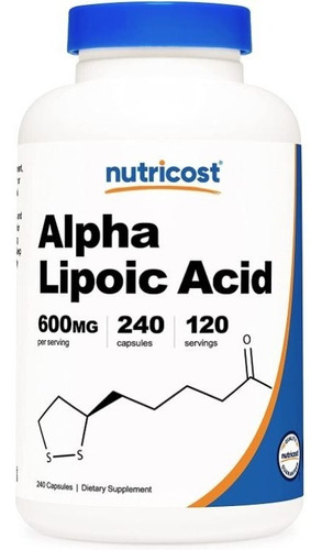Original Nutricost Alpha Lipoic Acid, 240 Cap, 120 Porc, 