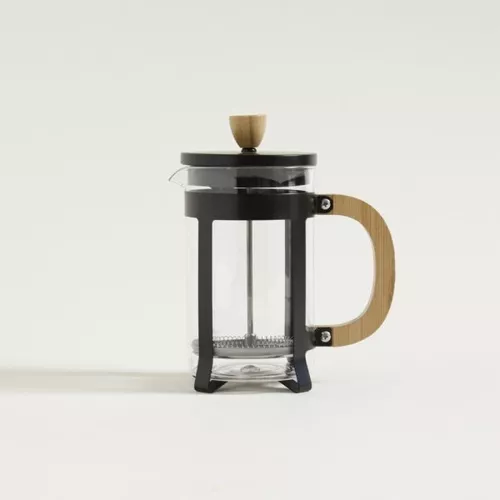 Cafetera Vidrio Acero Inoxidable Prensa Francesa 800ml Negra