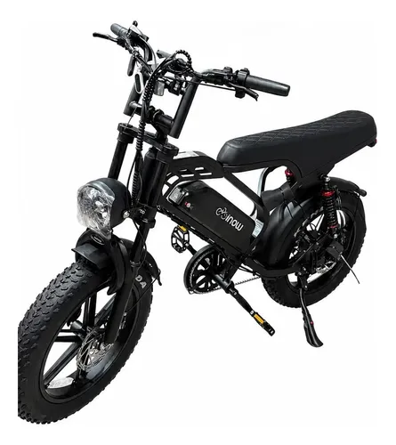 Bicicleta elétrica Inow V40 Pro preta com trava NFC
