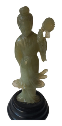 Adorno Escultura China Figura Femenina De Jade  19 Cm