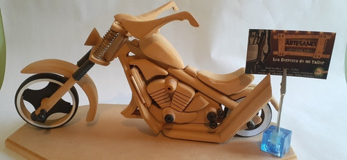 Escultura En Madera Mdf Moto Chopper 