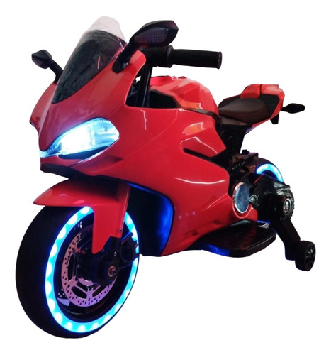 Moto Eléctrica Ninja Luminosa, Full Equipo Para Niños