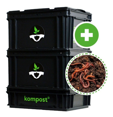 Imagen 1 de 10 de Compostera Urbana Balcón Domiciliaria Compost 40 L Kompost F