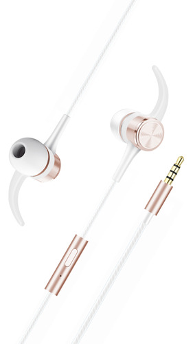 Fone De Ouvido Com Fio P2 Rose Golden Esfnrg Geonav Rosa