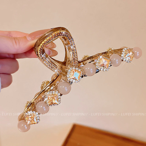 Pinza Para El Pelo Con Perlas Y Diamantes De Imitación, Acce