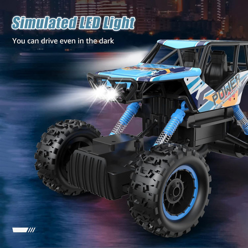 Double E 1:12 Escala Grande Rc Monster Truck Set Verde Y Azu