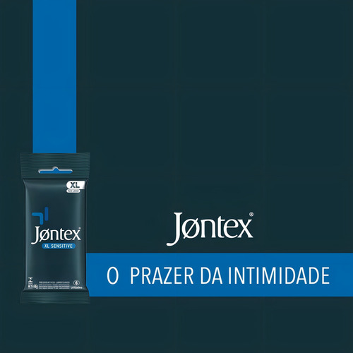 Preservativo Lubrificado Jontex Xl Mais Largo Sensitive 6 Un