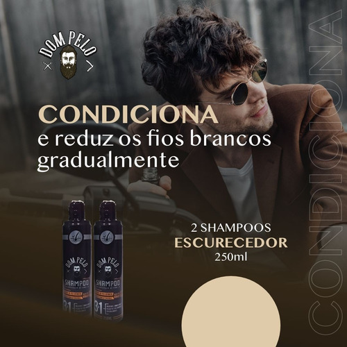 2 Shampoo Grisalho Cabelo Branco Escurecedor Hidrata Nutri