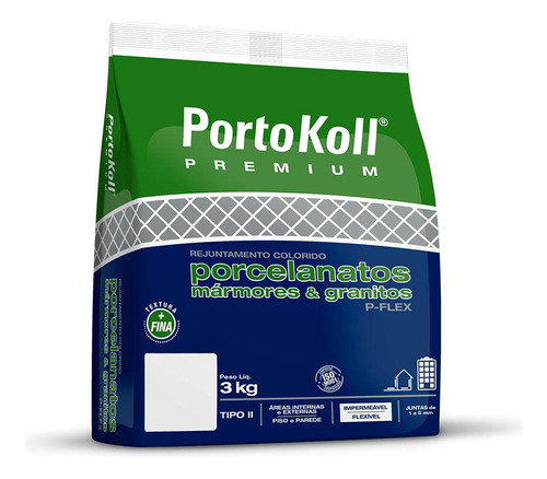 Rejunte Porcelanato P-flex 3kg Corda Portokoll