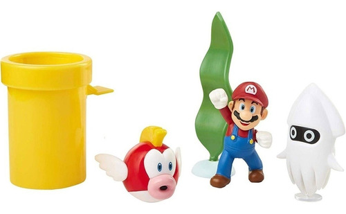 Figura Set Super Mario Diorama Aquatique - Marca Jakks