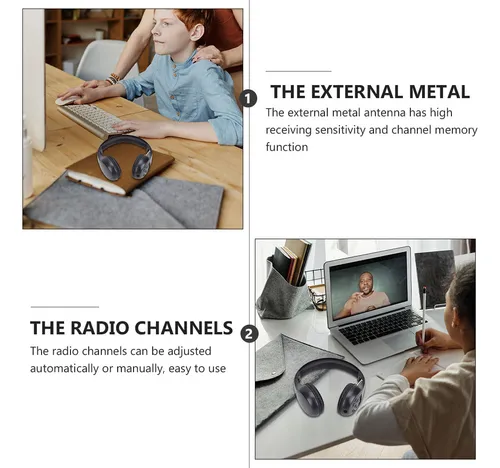 Auriculares De Radio Portátiles Auriculares Inalámbricos De