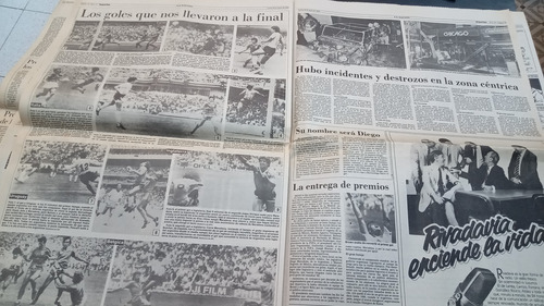 Diario La Nación Argentina Campeón Mundial 86 30/6 Completo