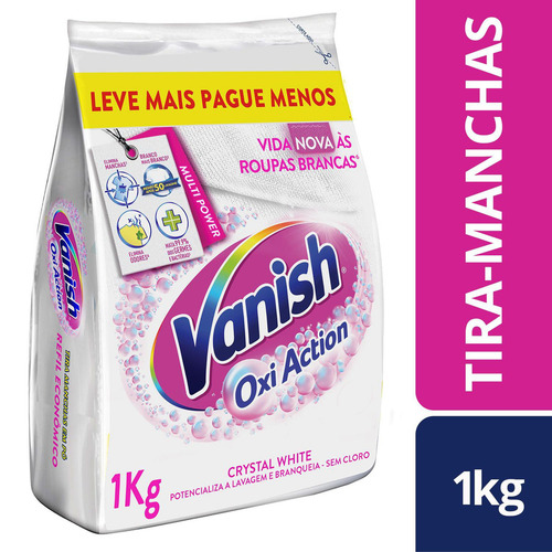 Tira Manchas Em Pó Vanish Crystal White Oxi Action 1kg