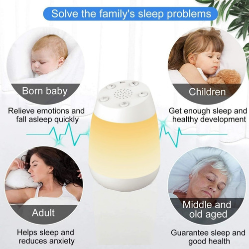 Máquina Ruido Blanco Con Luz Nocturna Ajustable,luz Nocturna