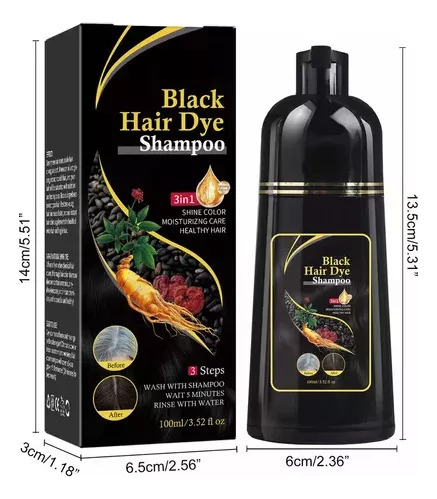 , Champú Para Teñir El Cabello 3 En 1