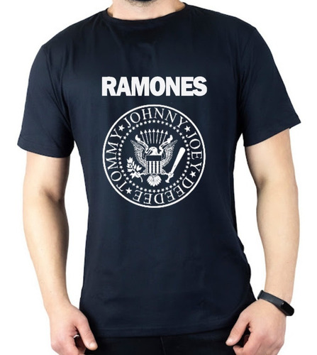 Camiseta Ramones Banda Punk Rock Moda Masculina Logo Camisa