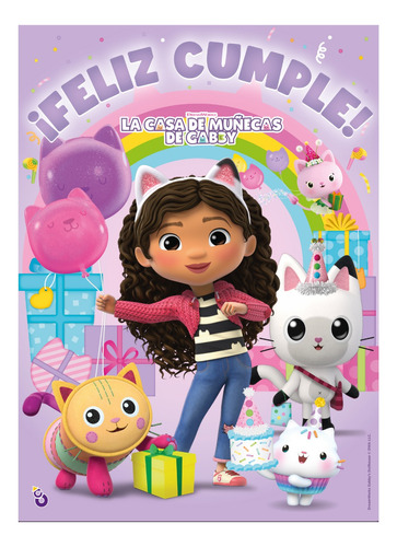 Afiche Gabbys Dollhouse Casa Muñecas Cumple Cartel Disney 