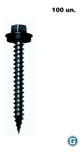 Tornillo Autoperforante Color Negro Aguja 14 X 2 1/2 X 100un