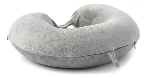 Almohada De Viaje Wanderlust Funda Con Cierre 38203 Full Color Gris Diseño De La Tela Liso