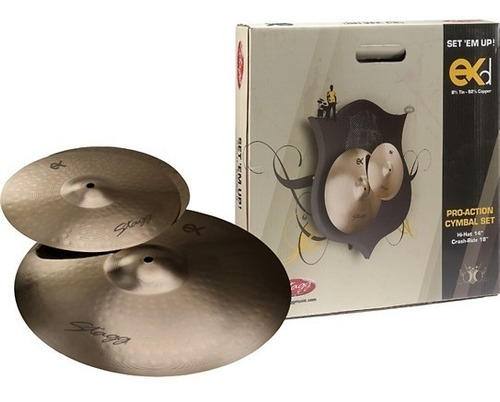 Set De Platillos Stagg Exd Set Hi Hat 14 + Crash Ride 18