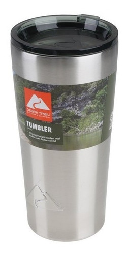 Vaso Termico Tumbler Ozark Trail 22 Oz Acero Inoxidable Plateado