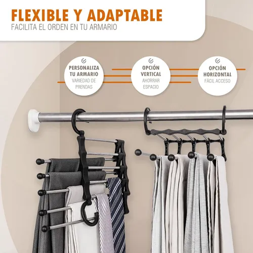 Percha Plegable De Acero Inoxidable Para Colgar Pantalones