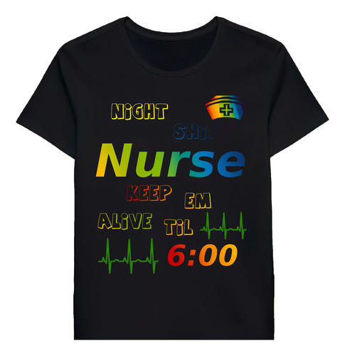 Remera Nurse Night Shift Shift Service Holidays 43060343