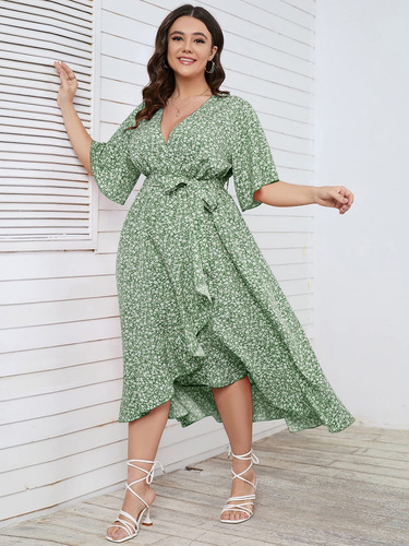 Vestido Corto Casual Fresco Estampado Rayas Línea