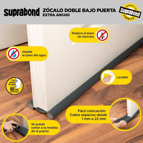 Imagen 3 de 10 de Zócalo Burlete Suprabond Doble Extra Ancho - Tienda Oficial