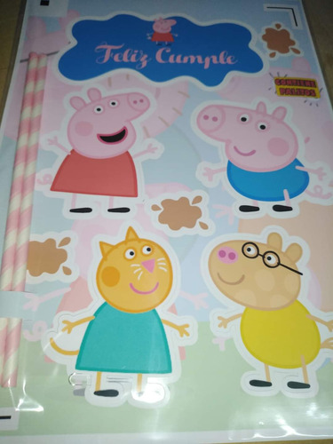 Topper Para Torta Peppa Pig Precortado Y Pronto Para Armar 