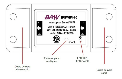 Interruptor Inteligente Wifi Baw Ipswifi-10 App Smartlife