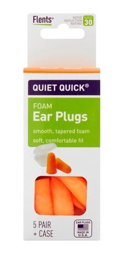 Earplugs Tapones Oídos Con Estuche Caja De 5 Pares Importado