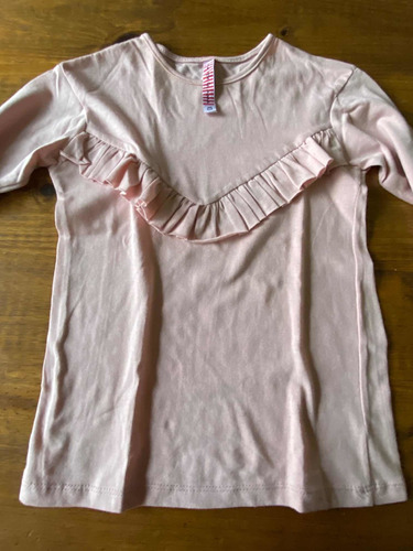 Blusa Manga  Larga Talle 10 Nena Color Rosa Confite