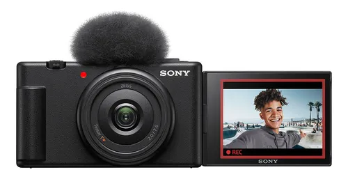 Câmera Sony Zv-1f Com Lente De 20 Mm Para Vlogs Preto