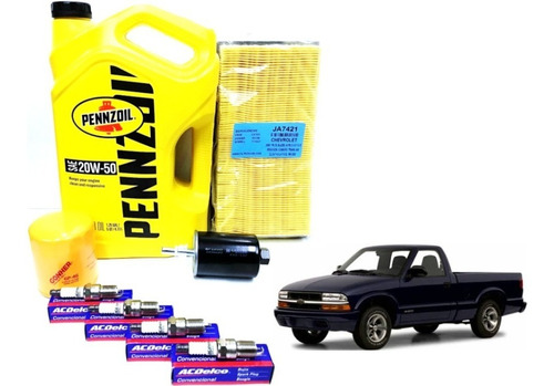 Kit Cambio De Aceite Pennzoil 20w50 Chevrolet S10 2.2l 2000