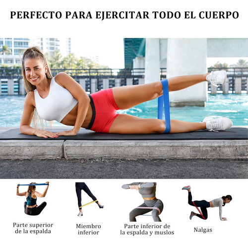 Bandas Elasticas Ejercicio Ligas Resistencia 5 Niveles De Resistencia Para Piernas Y Glúteos Ideal Para Gimnasio, Yoga, Ejercicios En Casa Y Entrenamiento