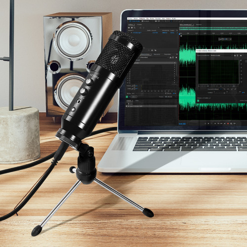 Microfono Actek Condensador Streaming Usb C Devo Plus Mc455